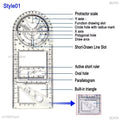 Rotatable Fast Drawing Template Ruler Art Design Construction Architect Stereo Geometry Ellipse Drafting Measuring Scale Ruler
