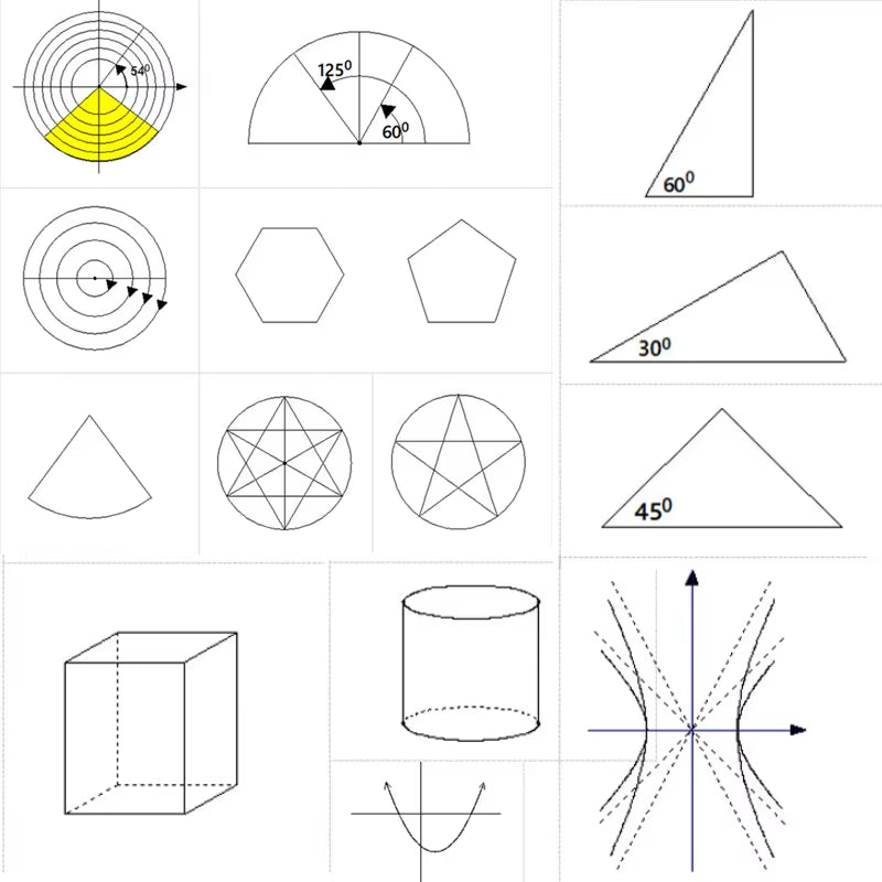 Rotatable Fast Drawing Template Ruler Art Design Construction Architect Stereo Geometry Ellipse Drafting Measuring Scale Ruler