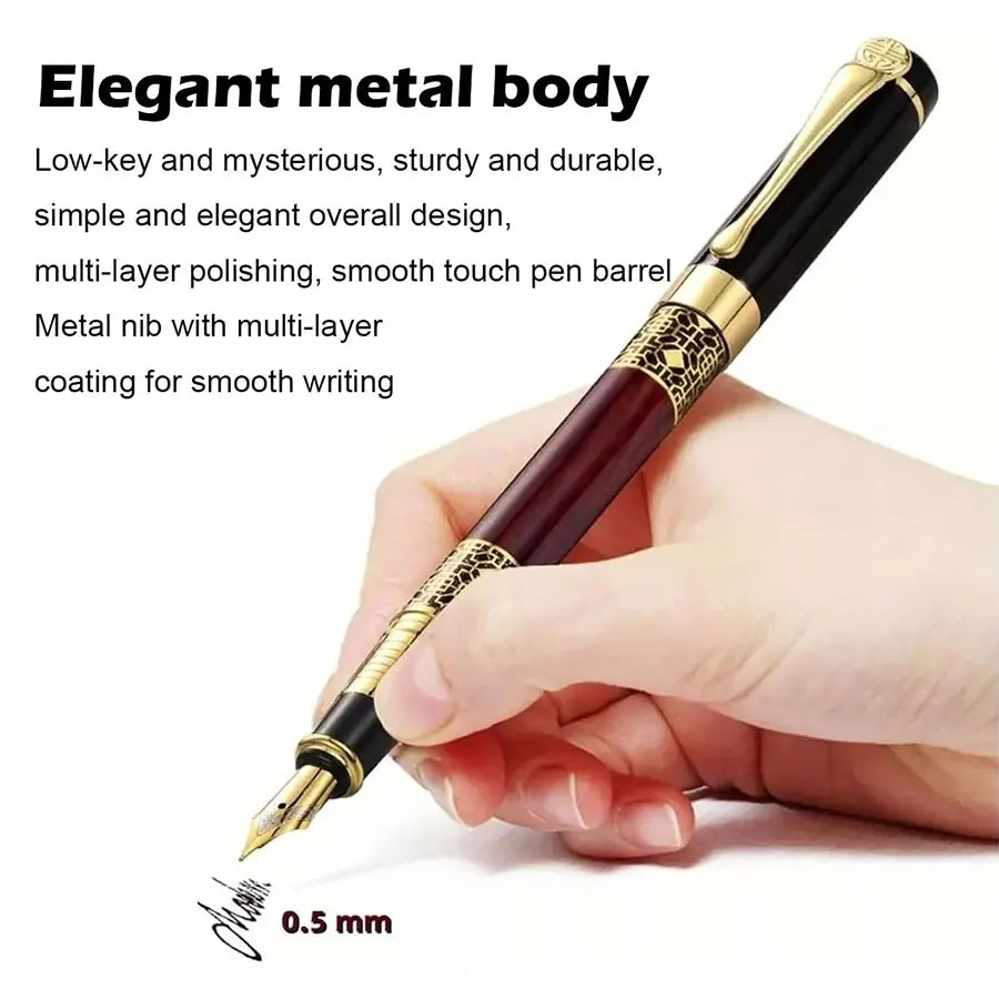 Vervia Retro Metal Fountain Pen Replaceable Ink