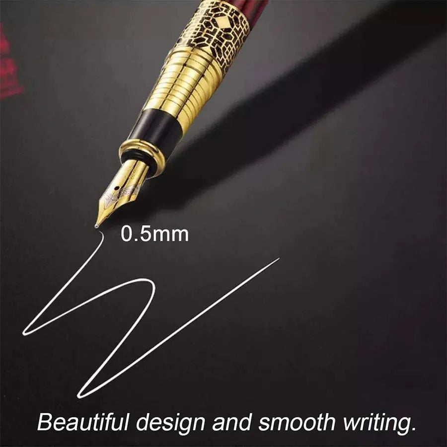 Vervia Retro Metal Fountain Pen Replaceable Ink