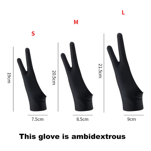 Anti-Touch Two-Finger Hand Painting Gloves Oil Painting Art Supplies Tablet Digital Board Screen Touch Drawing Anti-Fouling